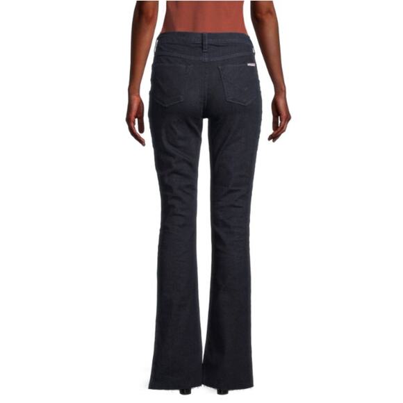 Hudson Jeans Natalie Midrise Bootcut Crop Dark Wash Lucky Raw Hem 30 - Picture 2 of 8